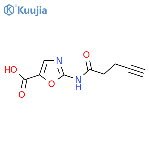 2-(pent-4-ynamido)-1,3-oxazole-5-carboxylic acid structure