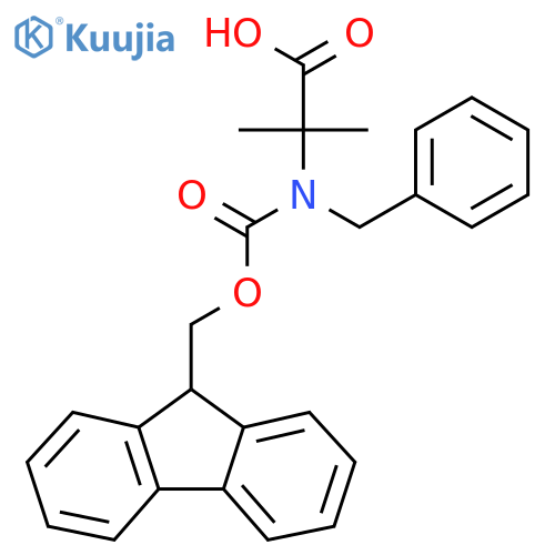 2-[benzyl({[(9H-fluoren-9-yl)methoxy]carbonyl})amino]-2-methylpropanoic acid structure