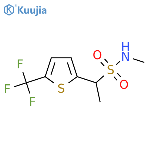 N-methyl-1-[5-(trifluoromethyl)thiophen-2-yl]ethanesulfonamide structure