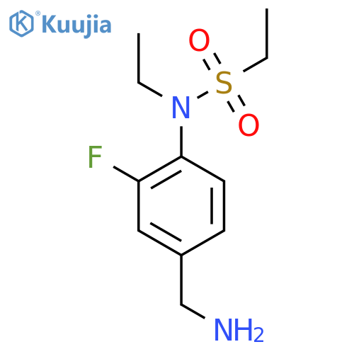 N-4-(aminomethyl)-2-fluorophenyl-N-ethylethane-1-sulfonamide structure