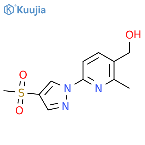 6-(4-methanesulfonyl-1H-pyrazol-1-yl)-2-methylpyridin-3-ylmethanol structure