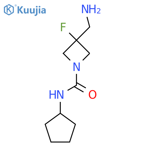 3-(aminomethyl)-N-cyclopentyl-3-fluoroazetidine-1-carboxamide structure