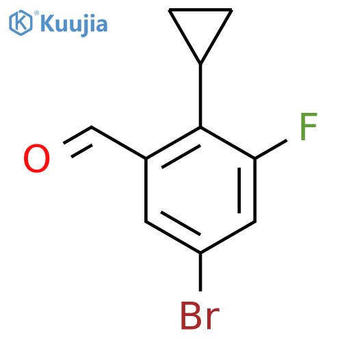 5-bromo-2-cyclopropyl-3-fluorobenzaldehyde structure