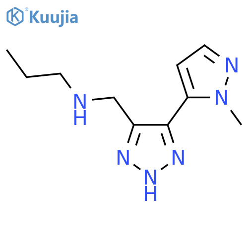 {5-(1-methyl-1H-pyrazol-5-yl)-1H-1,2,3-triazol-4-ylmethyl}(propyl)amine structure