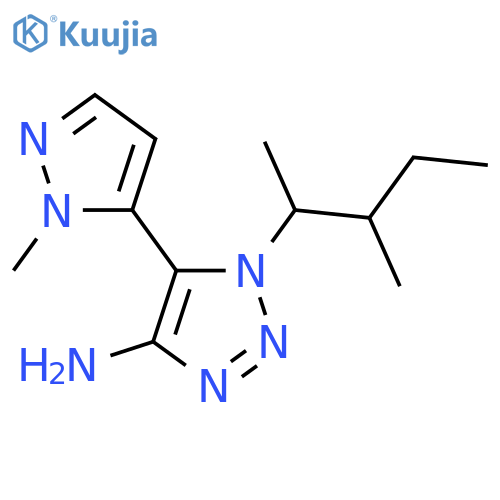 5-(1-methyl-1H-pyrazol-5-yl)-1-(3-methylpentan-2-yl)-1H-1,2,3-triazol-4-amine structure
