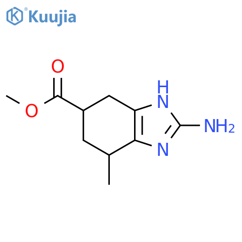 methyl 2-amino-4-methyl-4,5,6,7-tetrahydro-1H-1,3-benzodiazole-6-carboxylate structure