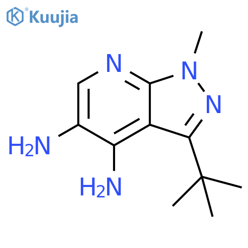 1H-Pyrazolo[3,4-b]pyridine-4,5-diamine, 3-(1,1-dimethylethyl)-1-methyl- structure