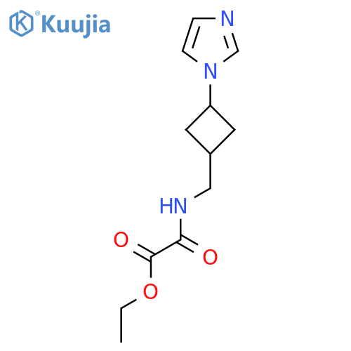 ethyl ({3-(1H-imidazol-1-yl)cyclobutylmethyl}carbamoyl)formate structure