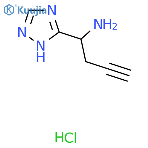 1-(4H-1,2,4-triazol-3-yl)but-3-yn-1-amine hydrochloride structure