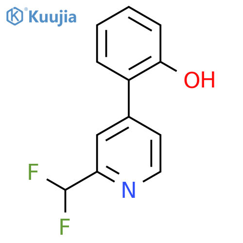 2-2-(difluoromethyl)pyridin-4-ylphenol structure