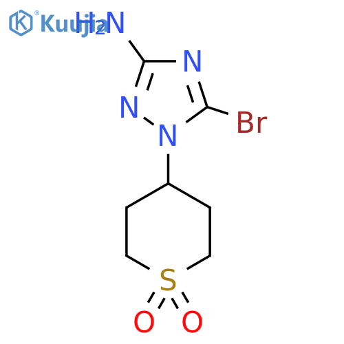 4-(3-amino-5-bromo-1H-1,2,4-triazol-1-yl)-1lambda6-thiane-1,1-dione structure