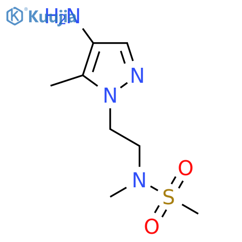 N-2-(4-amino-5-methyl-1H-pyrazol-1-yl)ethyl-N-methylmethanesulfonamide structure