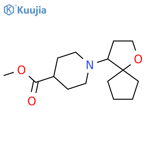 Methyl 1-{1-oxaspiro[4.4]nonan-4-yl}piperidine-4-carboxylate structure