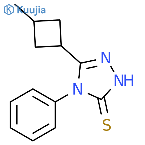 3H-1,2,4-Triazole-3-thione, 2,4-dihydro-5-(3-methylcyclobutyl)-4-phenyl- structure