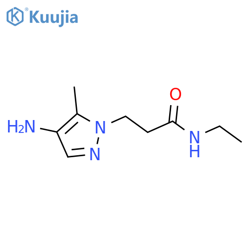 3-(4-amino-5-methyl-1H-pyrazol-1-yl)-N-ethylpropanamide structure