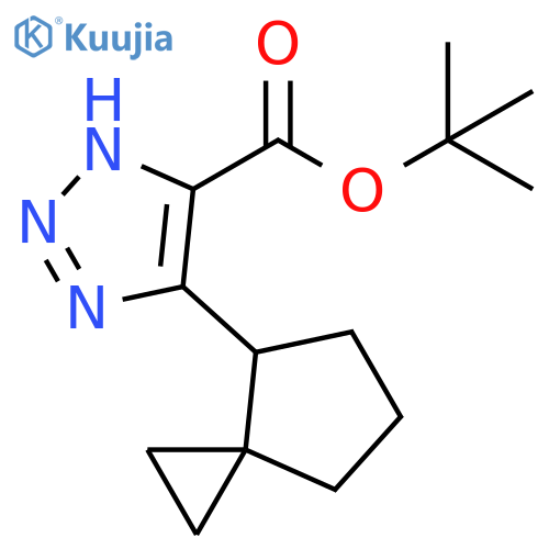 1H-1,2,3-Triazole-5-carboxylic acid, 4-spiro[2.4]hept-4-yl-, 1,1-dimethylethyl ester structure