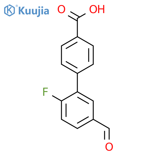 4-(2-Fluoro-5-formylphenyl)benzoic acid structure