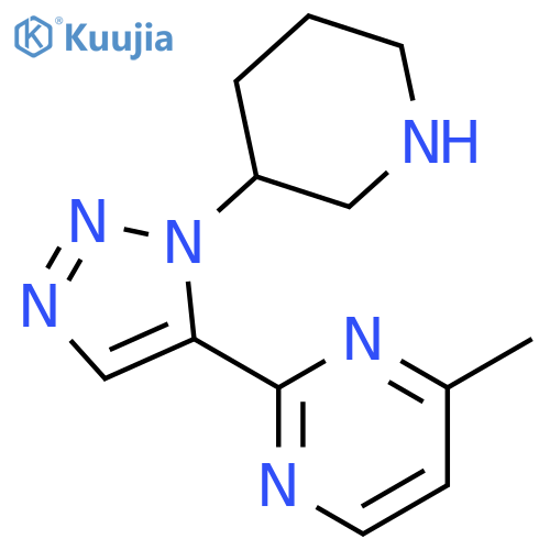 Pyrimidine, 4-methyl-2-[1-(3-piperidinyl)-1H-1,2,3-triazol-5-yl]- structure