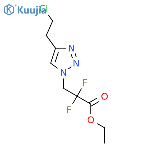 ethyl 3-[4-(2-chloroethyl)-1H-1,2,3-triazol-1-yl]-2,2-difluoropropanoate structure