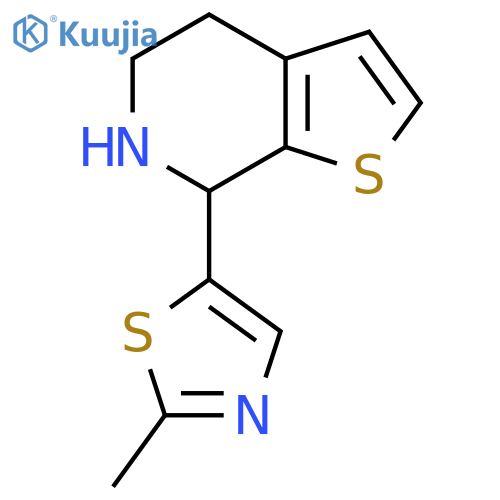 2-methyl-5-{4H,5H,6H,7H-thieno2,3-cpyridin-7-yl}-1,3-thiazole structure