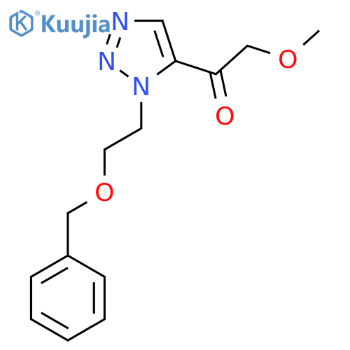 1-{1-[2-(benzyloxy)ethyl]-1H-1,2,3-triazol-5-yl}-2-methoxyethan-1-one structure