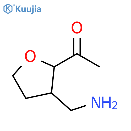 Ethanone, 1-[3-(aminomethyl)tetrahydro-2-furanyl]- structure