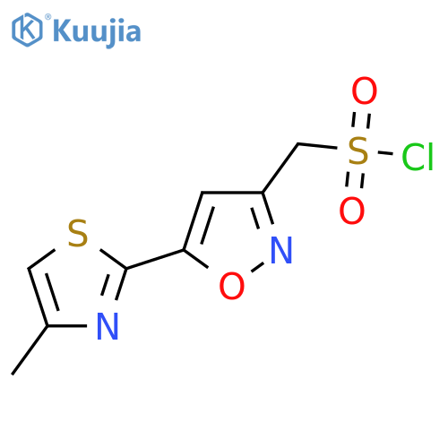 5-(4-methyl-1,3-thiazol-2-yl)-1,2-oxazol-3-ylmethanesulfonyl chloride structure