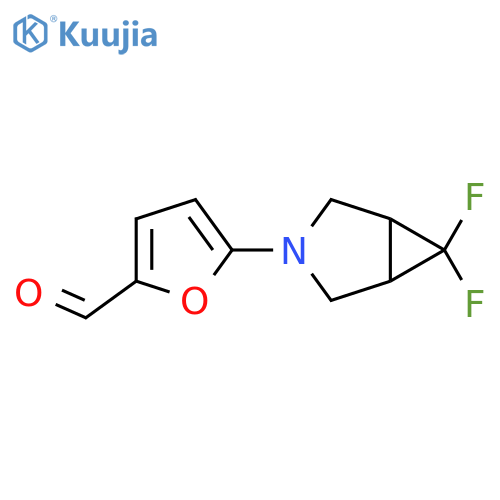 5-{6,6-Difluoro-3-azabicyclo[3.1.0]hexan-3-yl}furan-2-carbaldehyde structure