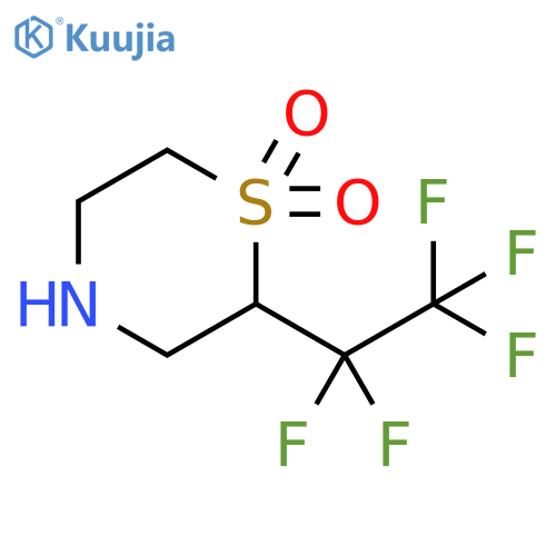 Thiomorpholine, 2-(1,1,2,2,2-pentafluoroethyl)-, 1,1-dioxide structure