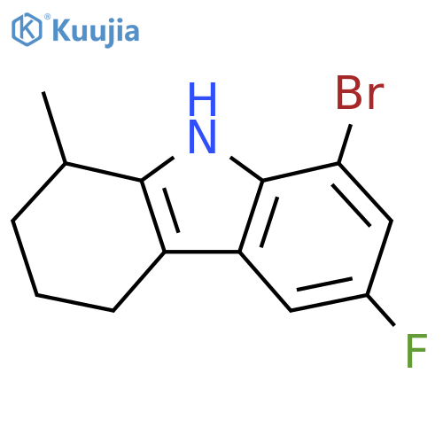 8-bromo-6-fluoro-1-methyl-2,3,4,9-tetrahydro-1H-carbazole structure