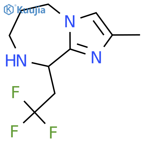 2-methyl-9-(2,2,2-trifluoroethyl)-5H,6H,7H,8H,9H-imidazo[1,2-a][1,4]diazepine structure