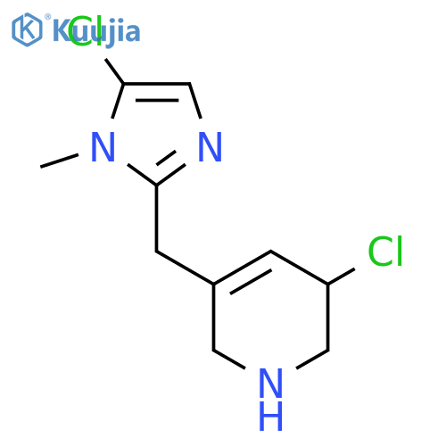 3-chloro-5-[(5-chloro-1-methyl-1H-imidazol-2-yl)methyl]-1,2,3,6-tetrahydropyridine structure