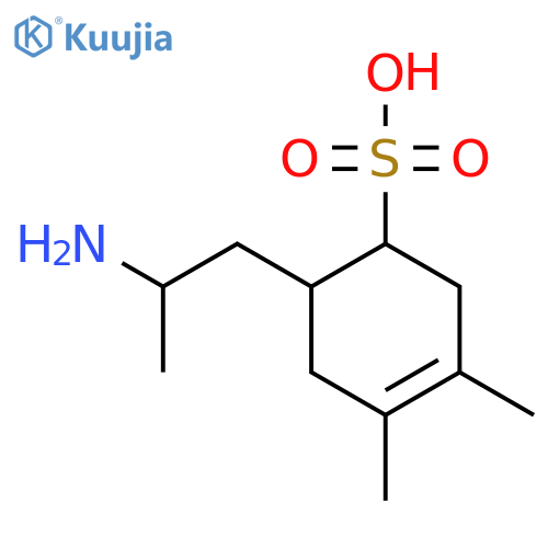 6-(2-Aminopropyl)-3,4-dimethylcyclohex-3-ene-1-sulfonic acid structure