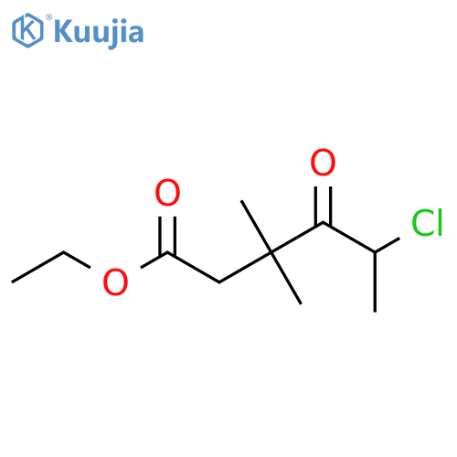 Ethyl 5-chloro-3,3-dimethyl-4-oxohexanoate structure