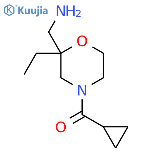 (4-Cyclopropanecarbonyl-2-ethylmorpholin-2-yl)methanamine structure