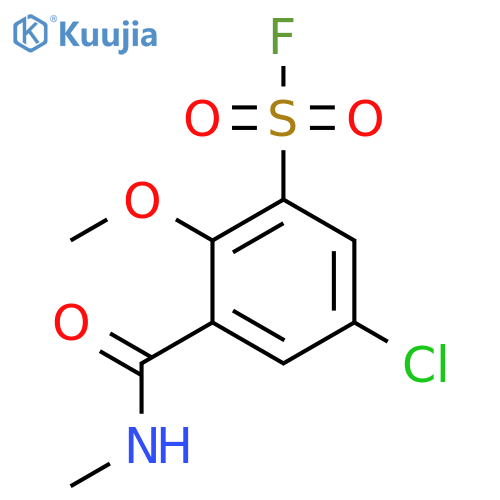 5-Chloro-2-methoxy-3-(methylcarbamoyl)benzene-1-sulfonyl fluoride structure