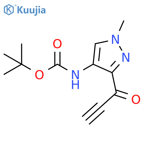 Carbamic acid, N-[1-methyl-3-(1-oxo-2-propyn-1-yl)-1H-pyrazol-4-yl]-, 1,1-dimethylethyl ester structure