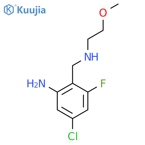 5-Chloro-3-fluoro-2-{[(2-methoxyethyl)amino]methyl}aniline structure