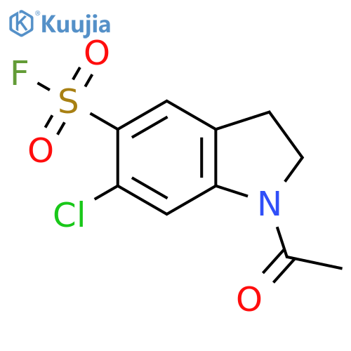 1-acetyl-6-chloro-2,3-dihydro-1H-indole-5-sulfonyl fluoride structure