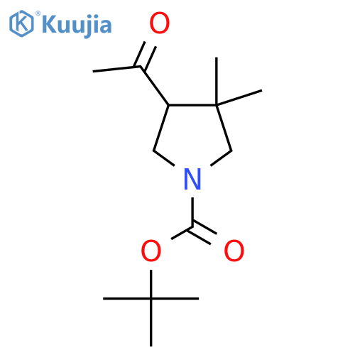 Tert-butyl 4-acetyl-3,3-dimethylpyrrolidine-1-carboxylate structure