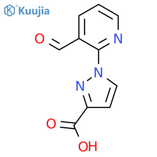 1-(3-formylpyridin-2-yl)-1H-pyrazole-3-carboxylic acid structure