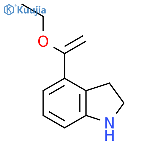 4-(1-ethoxyethenyl)-2,3-dihydro-1H-indole structure