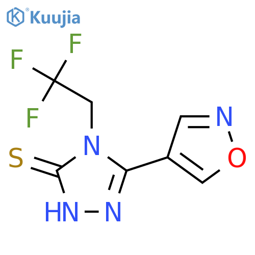 5-(1,2-oxazol-4-yl)-4-(2,2,2-trifluoroethyl)-4H-1,2,4-triazole-3-thiol structure