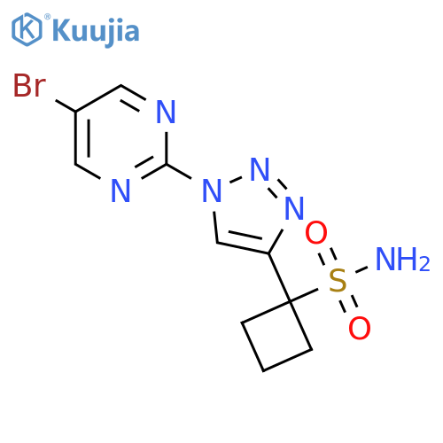 1-1-(5-bromopyrimidin-2-yl)-1H-1,2,3-triazol-4-ylcyclobutane-1-sulfonamide structure