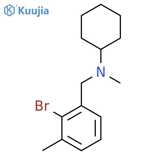 N-[(2-bromo-3-methylphenyl)methyl]-N-methylcyclohexanamine structure