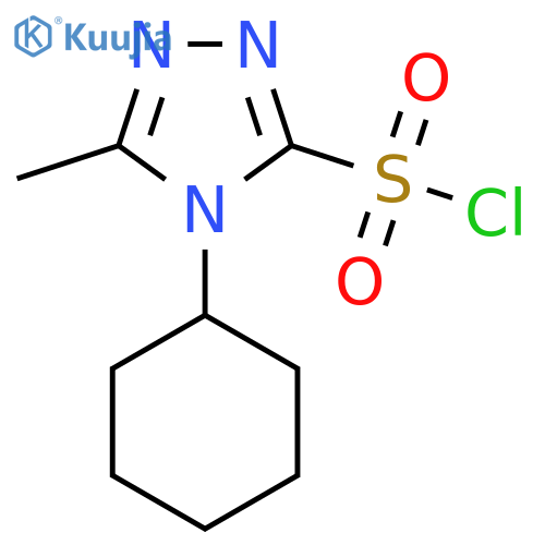 4-cyclohexyl-5-methyl-4H-1,2,4-triazole-3-sulfonyl chloride structure