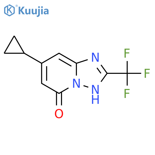 7-cyclopropyl-2-(trifluoromethyl)-1,2,4triazolo1,5-apyridin-5-ol structure