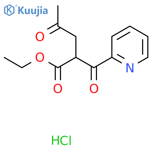 Ethyl 4-oxo-2-(pyridine-2-carbonyl)pentanoate hydrochloride structure