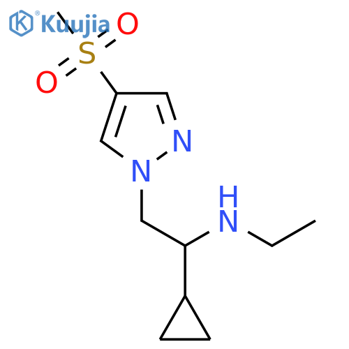 1-cyclopropyl-2-(4-methanesulfonyl-1H-pyrazol-1-yl)ethyl(ethyl)amine structure