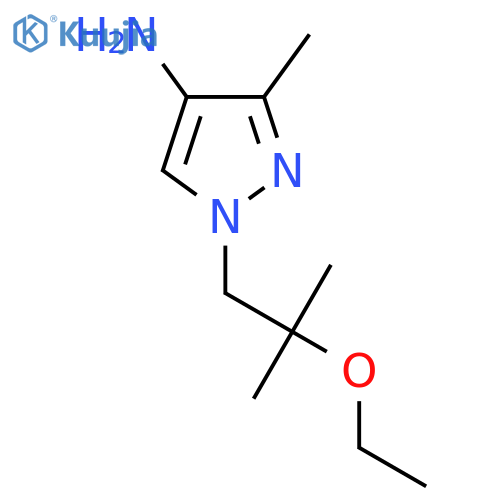 1-(2-ethoxy-2-methylpropyl)-3-methyl-1H-pyrazol-4-amine structure